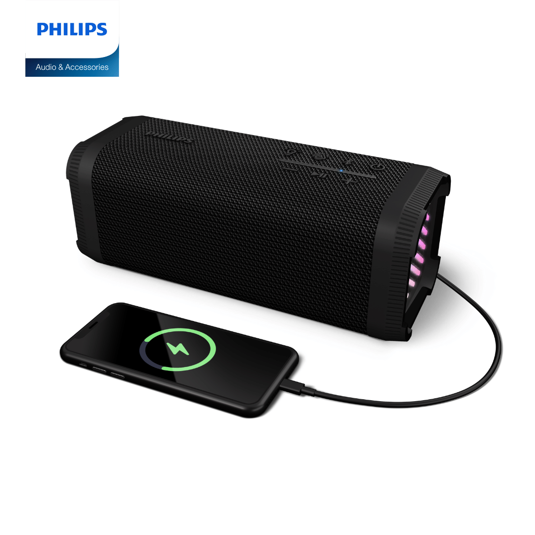 ลำโพงบลูทูธ PHILIPS TAS5000E กันน้ำ มี POWER BANK ในตัว สีดำ_4
